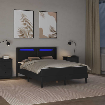 Struttura letto con materasso Nero 120 x 190 cm Similpelle | homemem39