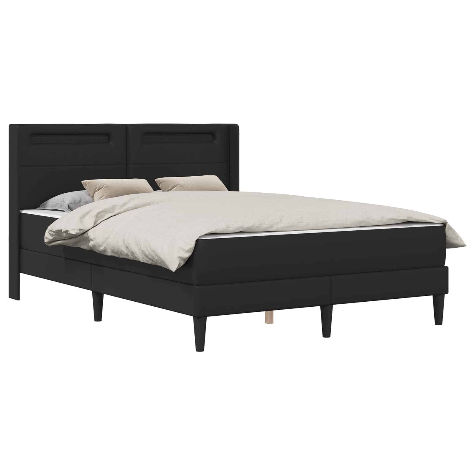 Struttura letto con materasso Nero 120 x 200 cm Similpelle | homemem39