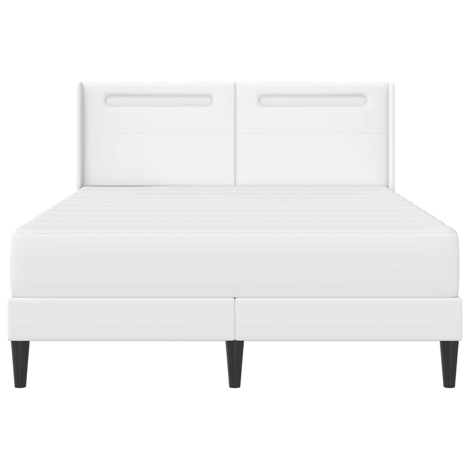 Struttura letto con materasso Bianco 120 x 200 cm Similpelle | homemem39
