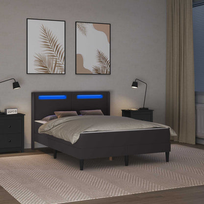 Struttura letto con materasso Grigio 140 x 190 cm Similpelle | homemem39