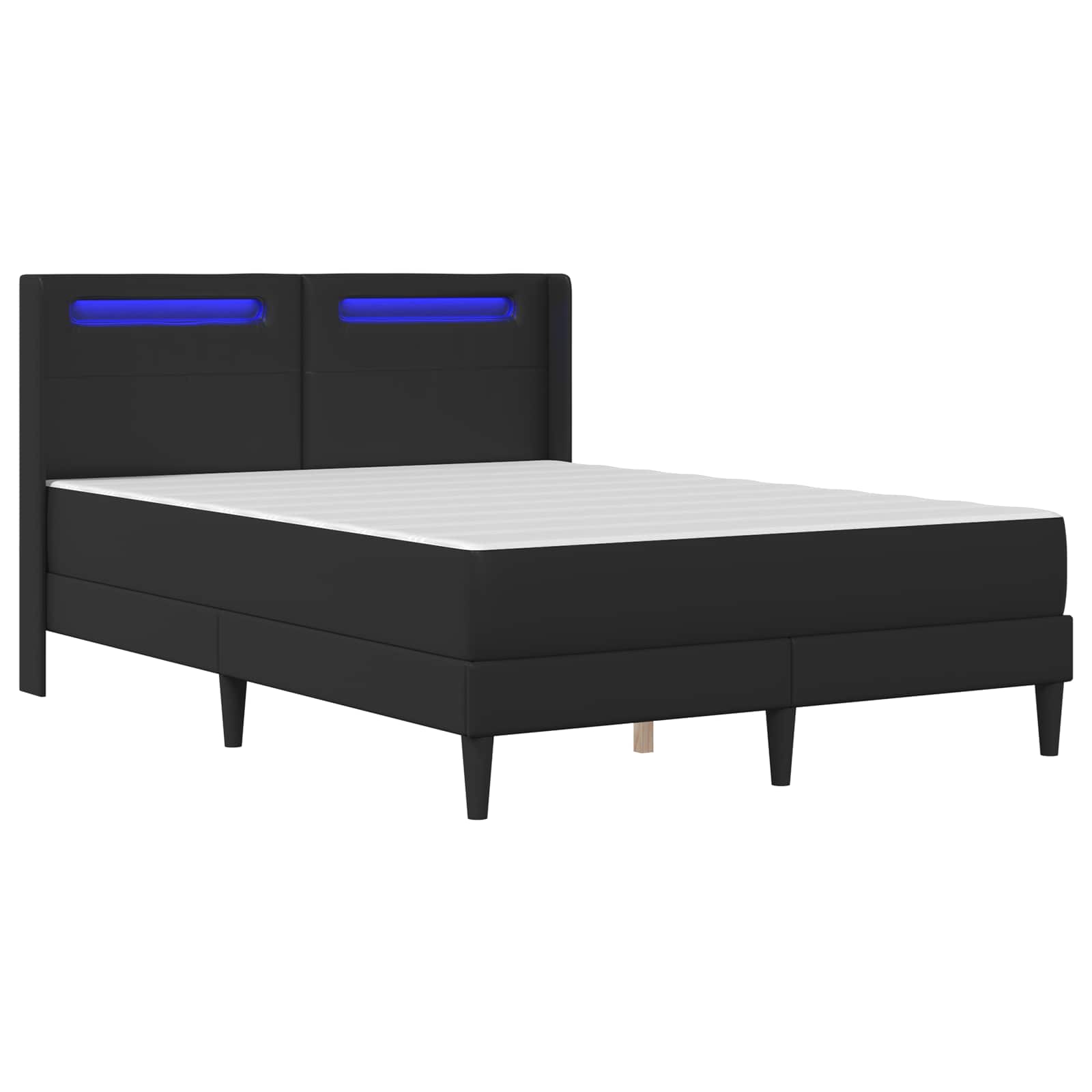 Struttura letto con materasso Nero 140 x 190 cm Similpelle | homemem39