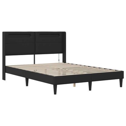 Struttura letto con materasso Nero 140 x 190 cm Similpelle | homemem39