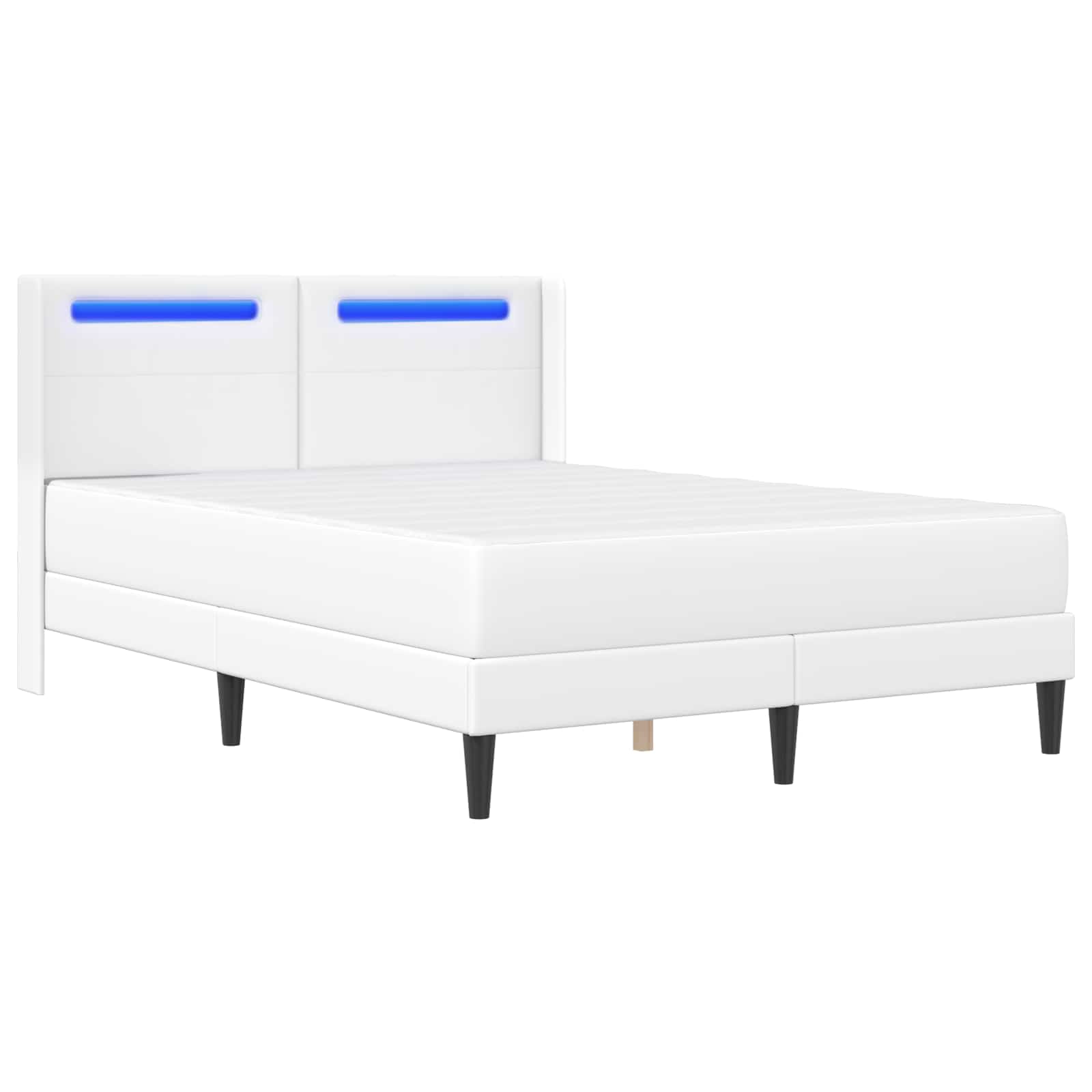 Struttura letto con materasso Bianco 140 x 200 cm Similpelle | homemem39