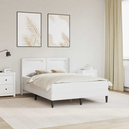 Struttura letto con materasso Bianco 160 x 200 cm Similpelle | homemem39