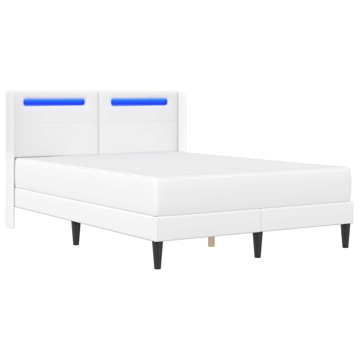 Struttura letto con materasso Bianco 160 x 200 cm Similpelle | homemem39