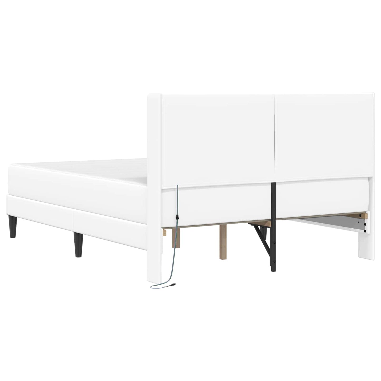Struttura letto con materasso Bianco 160 x 200 cm Similpelle | homemem39