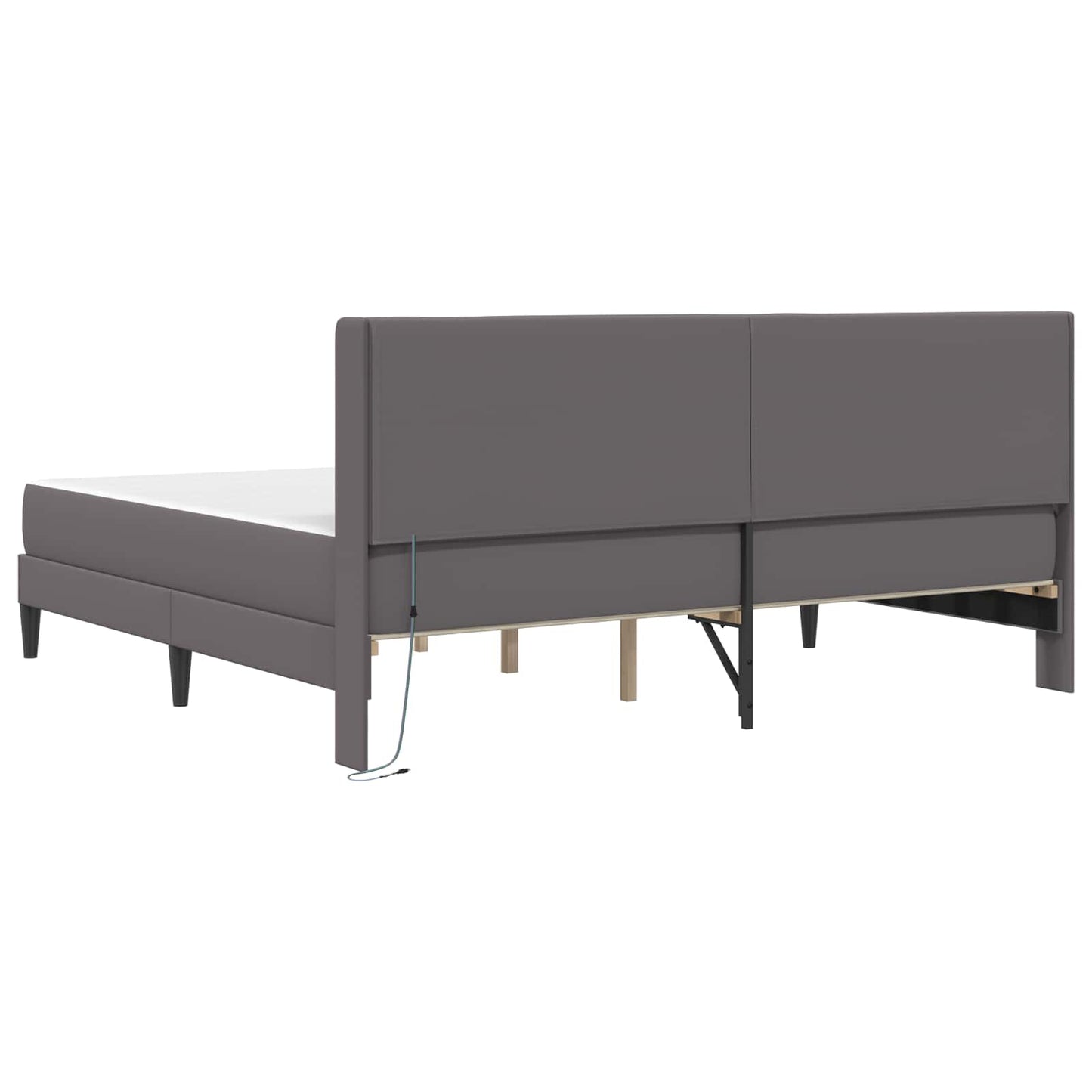 Struttura letto con materasso Grigio 180 x 200 cm Similpelle | homemem39