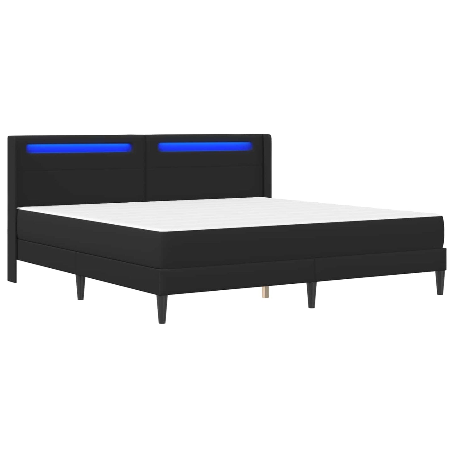 Struttura letto con materasso Nero 180 x 200 cm Similpelle | homemem39