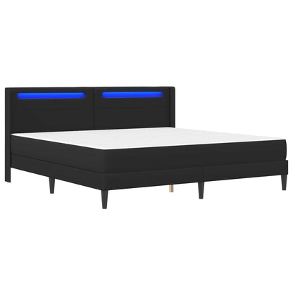 Struttura letto con materasso Nero 180 x 200 cm Similpelle | homemem39