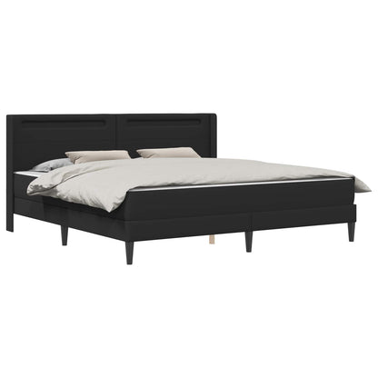 Struttura letto con materasso Nero 180 x 200 cm Similpelle | homemem39