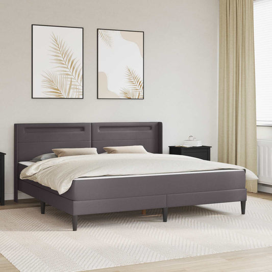 Struttura letto con materasso Grigio 200 x 200 cm Similpelle | homemem39