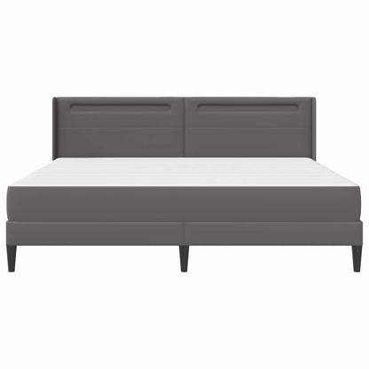 Struttura letto con materasso Grigio 200 x 200 cm Similpelle | homemem39
