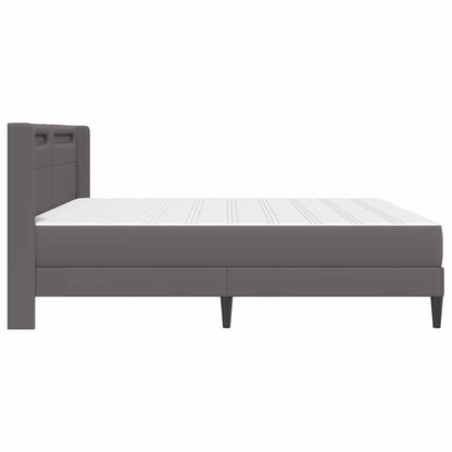 Struttura letto con materasso Grigio 200 x 200 cm Similpelle | homemem39