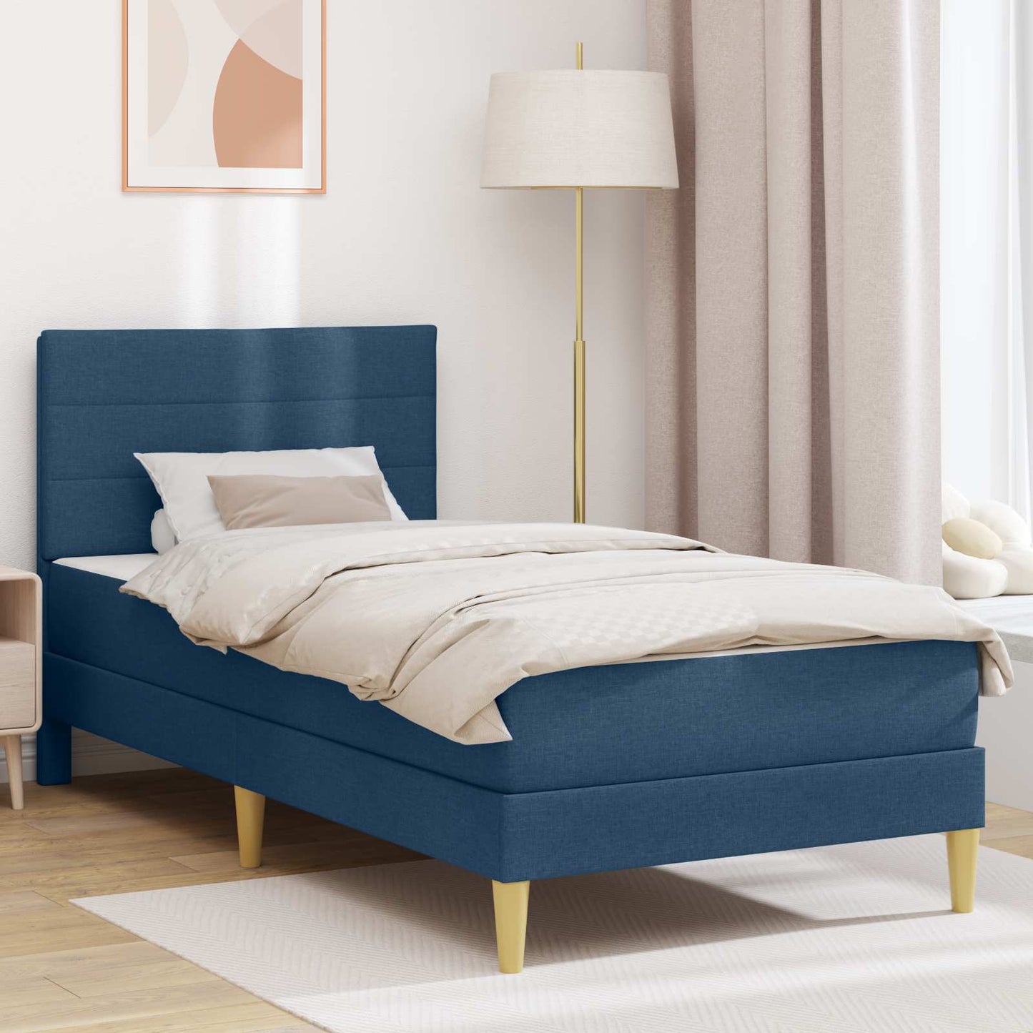 Struttura del letto Blu 80 x 200 cm Poliestere