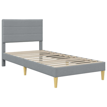 Struttura del letto Grigio chiaro 90 x 190 cm Poliestere | homemem39