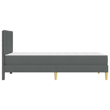 Struttura del letto Grigio scuro 90 x 190 cm Poliestere | homemem39