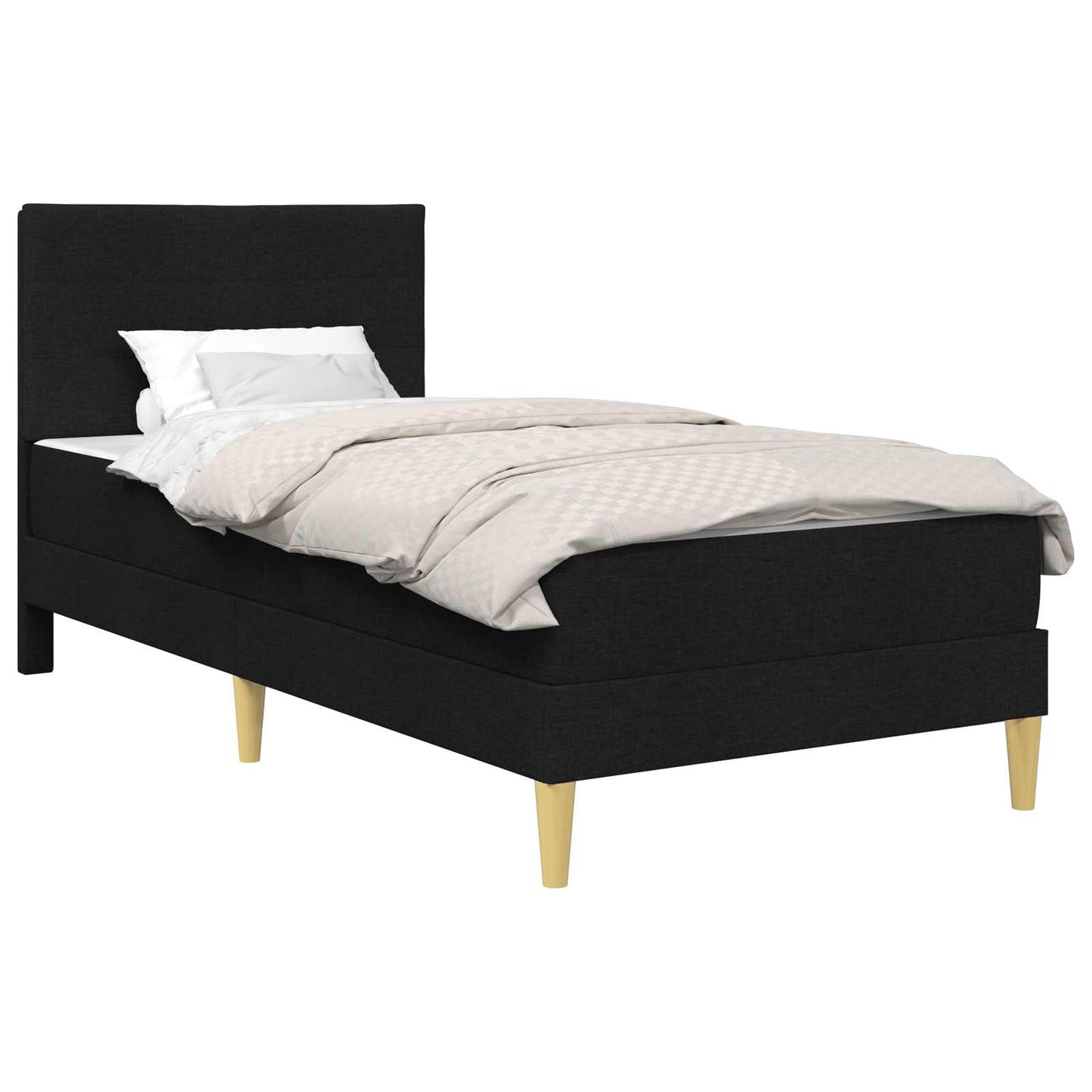 Struttura del letto Nero 90 x 190 cm Poliestere | homemem39