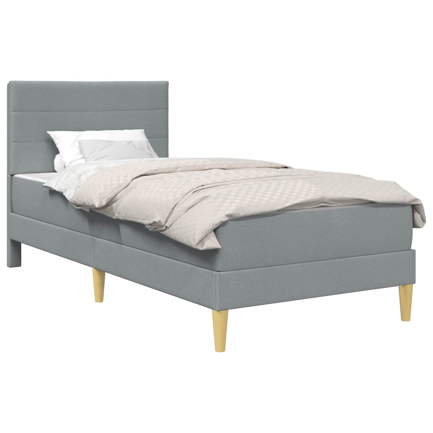 Struttura del letto Grigio chiaro 90 x 200 cm Poliestere
