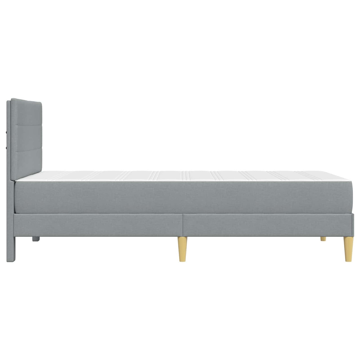 Struttura del letto Grigio chiaro 90 x 200 cm Poliestere | homemem39