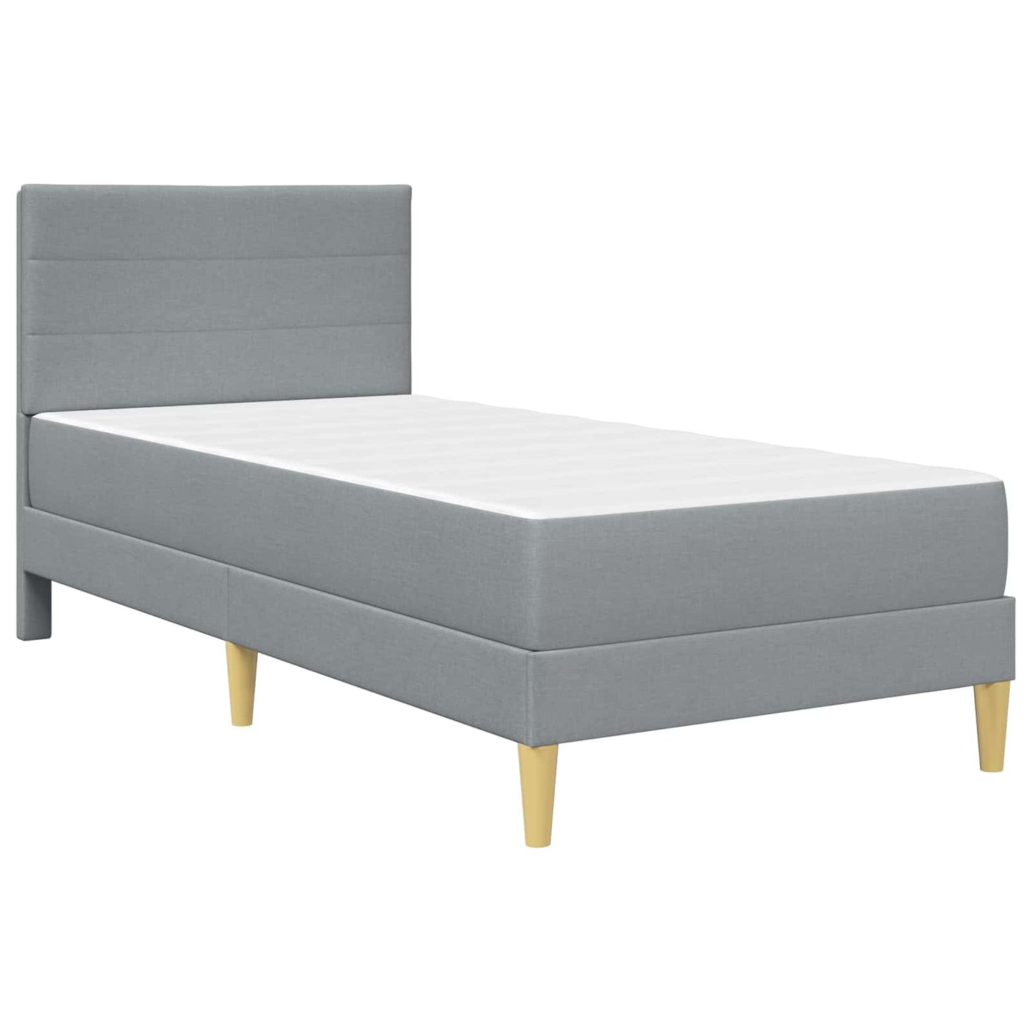 Struttura del letto Grigio chiaro 100 x 200 cm Poliestere | homemem39