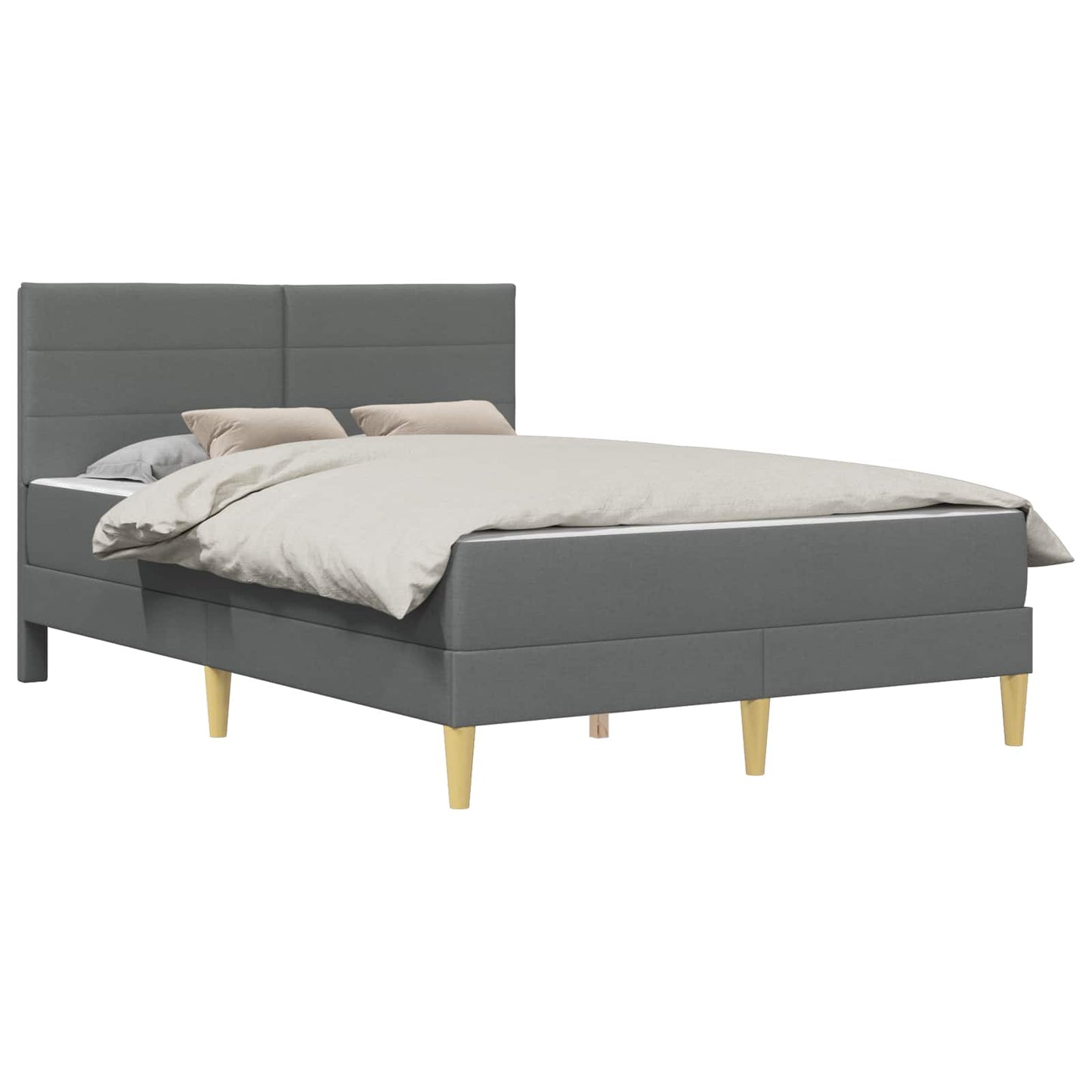 Struttura del letto Grigio scuro 140 x 190 cm Poliestere | homemem39