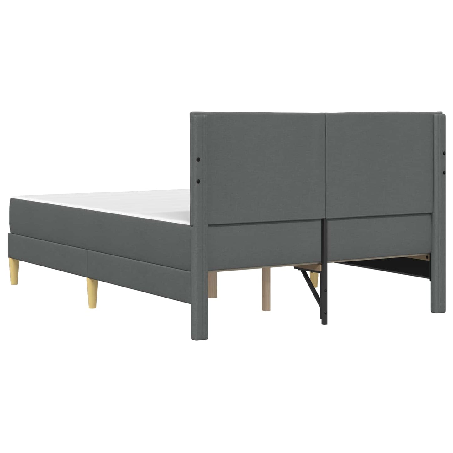 Struttura del letto Grigio scuro 140 x 190 cm Poliestere | homemem39