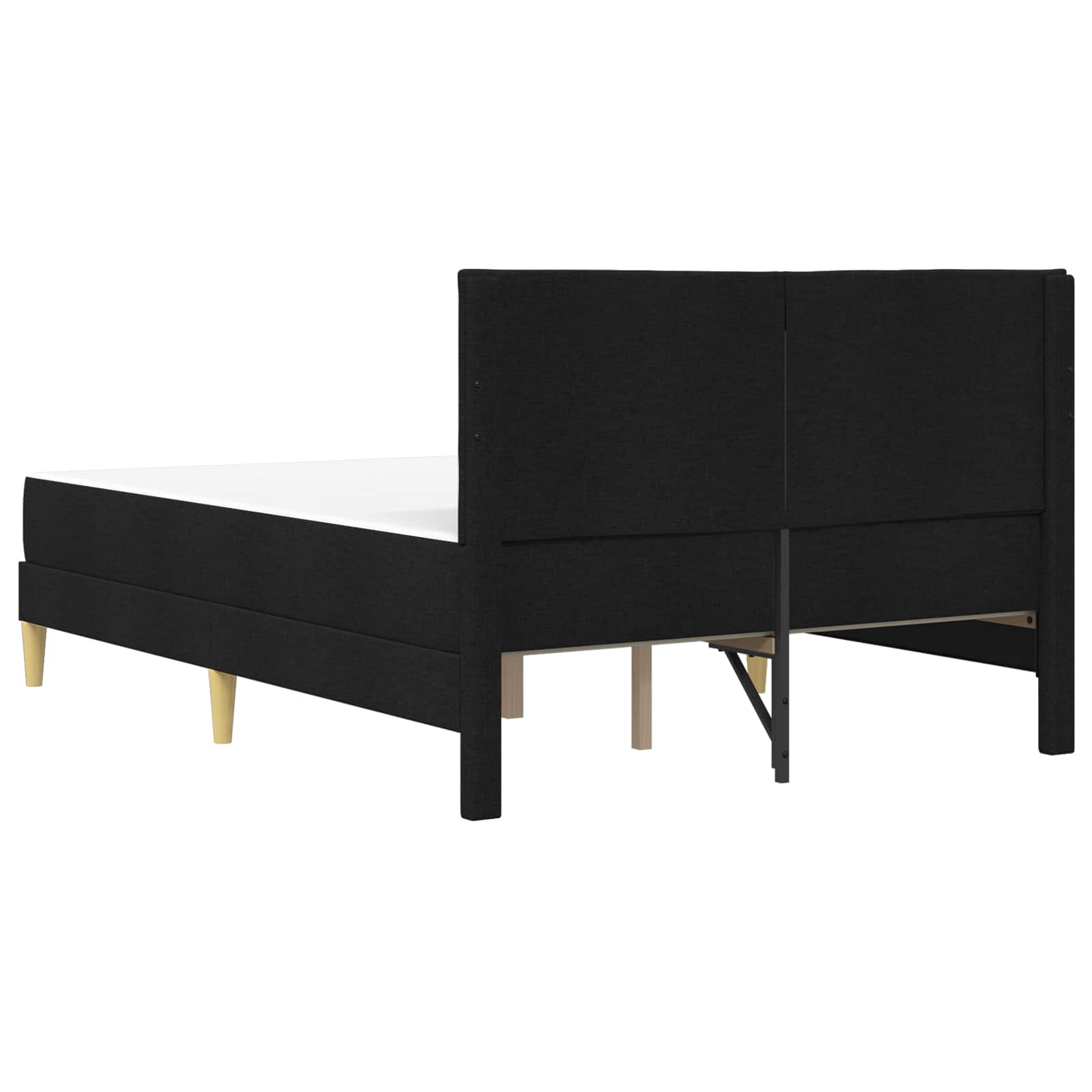 Struttura del letto Nero 140 x 190 cm Poliestere | homemem39