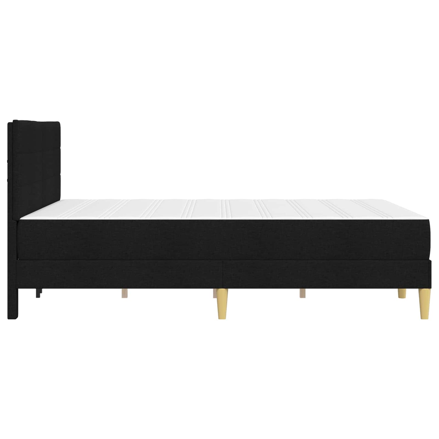 Struttura del letto Nero 140 x 190 cm Poliestere | homemem39