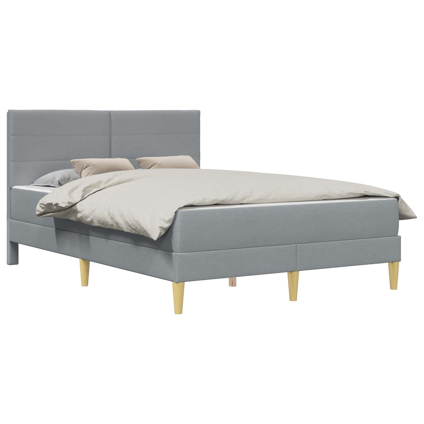 Struttura del letto Grigio chiaro 140 x 200 cm Poliestere | homemem39