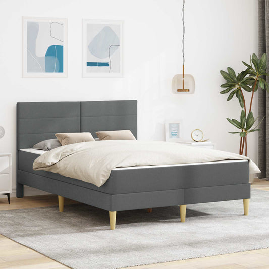 Struttura del letto Grigio scuro 140 x 200 cm Poliestere | homemem39