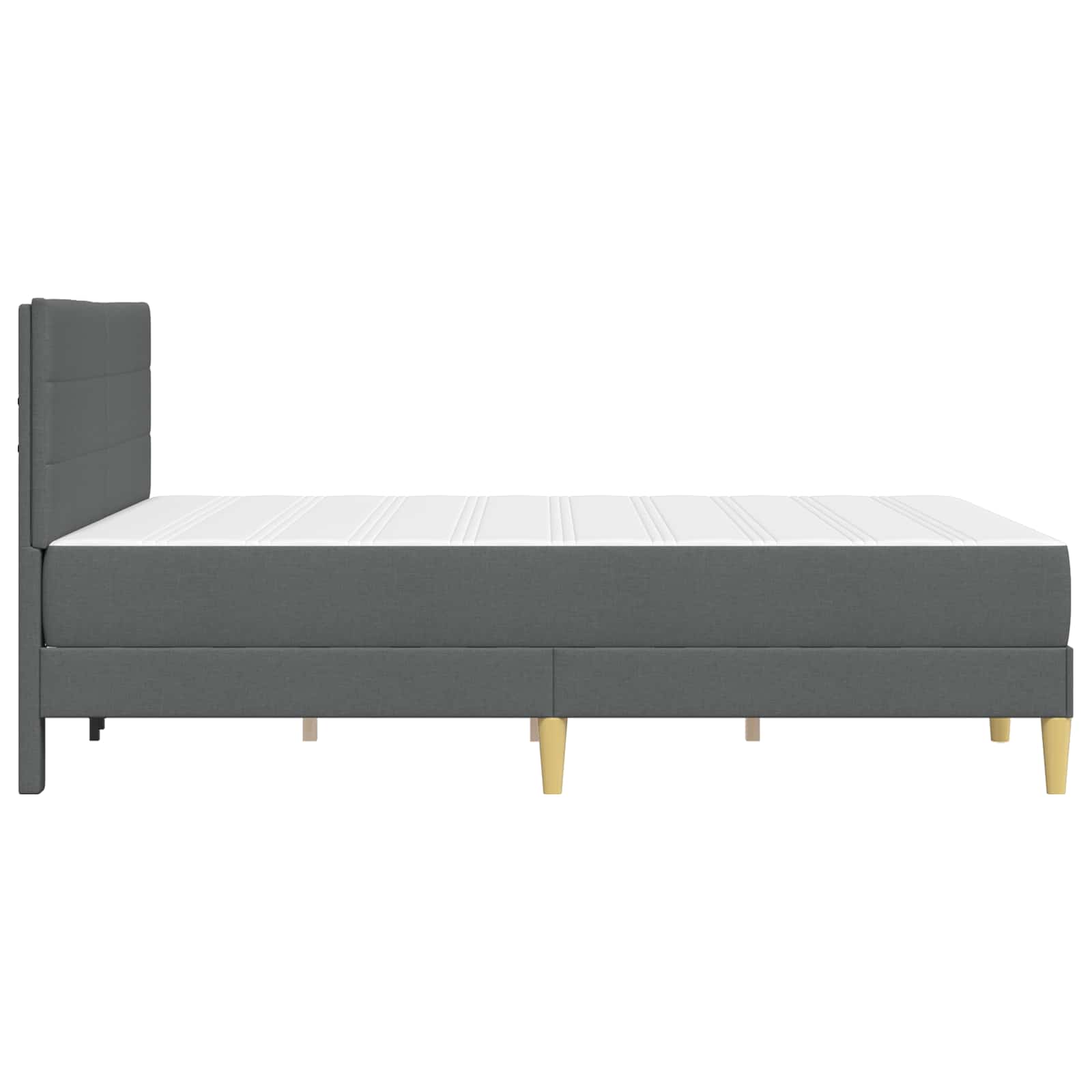 Struttura del letto Grigio scuro 140 x 200 cm Poliestere | homemem39