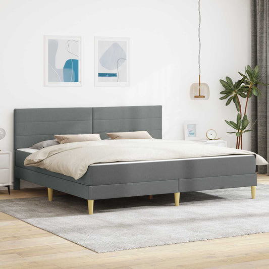 Struttura del letto Grigio scuro 180 x 200 cm Poliestere