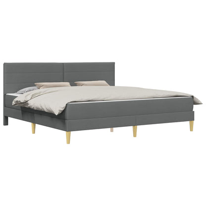 Struttura del letto Grigio scuro 180 x 200 cm Poliestere