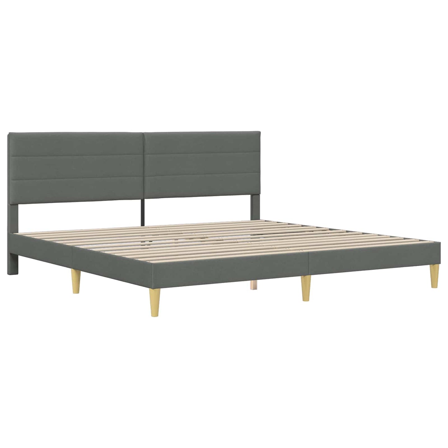 Struttura del letto Grigio scuro 180 x 200 cm Poliestere | homemem39