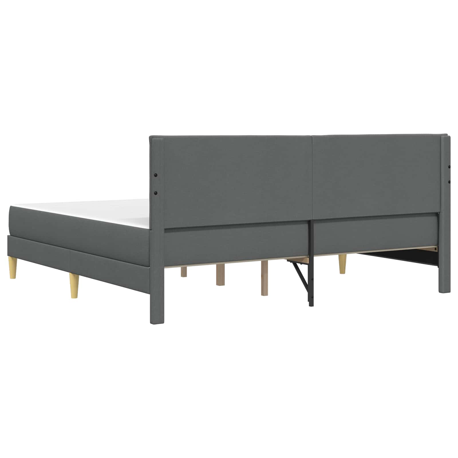 Struttura del letto Grigio scuro 180 x 200 cm Poliestere | homemem39