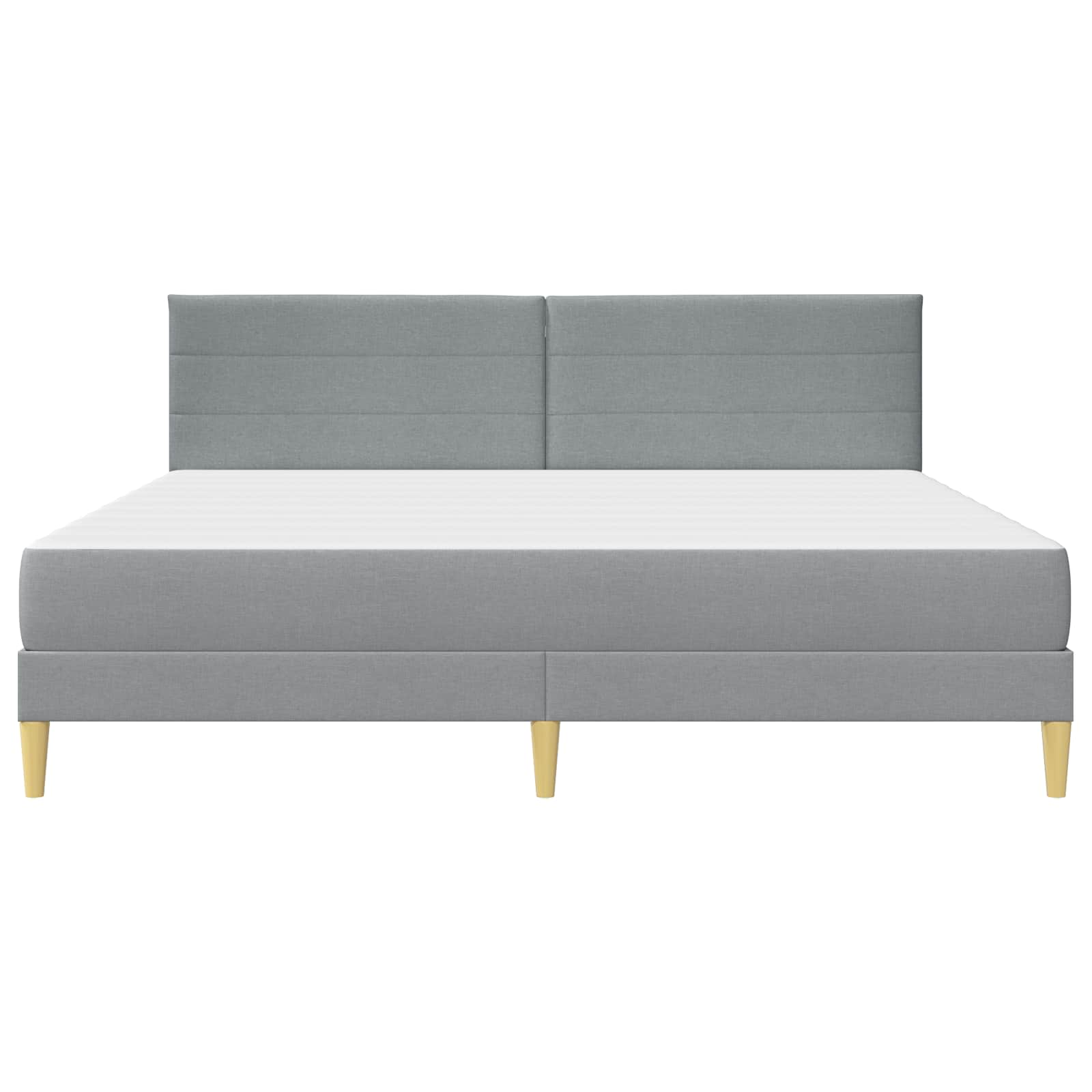 Struttura del letto Grigio chiaro 200 x 200 cm Poliestere | homemem39
