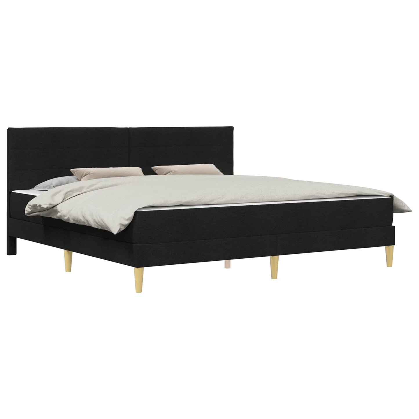 Struttura del letto Nero 200 x 200 cm Poliestere | homemem39