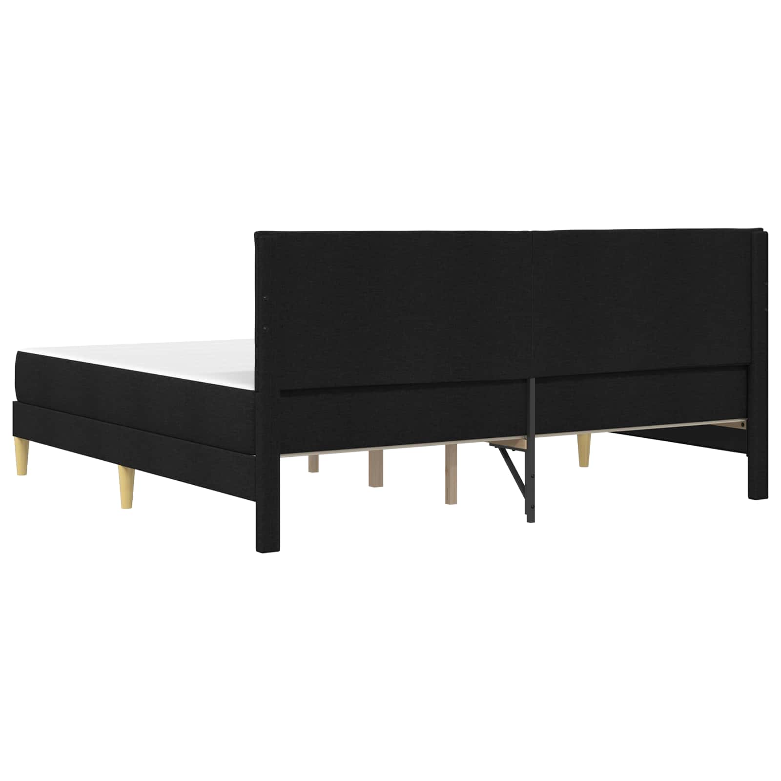 Struttura del letto Nero 200 x 200 cm Poliestere | homemem39