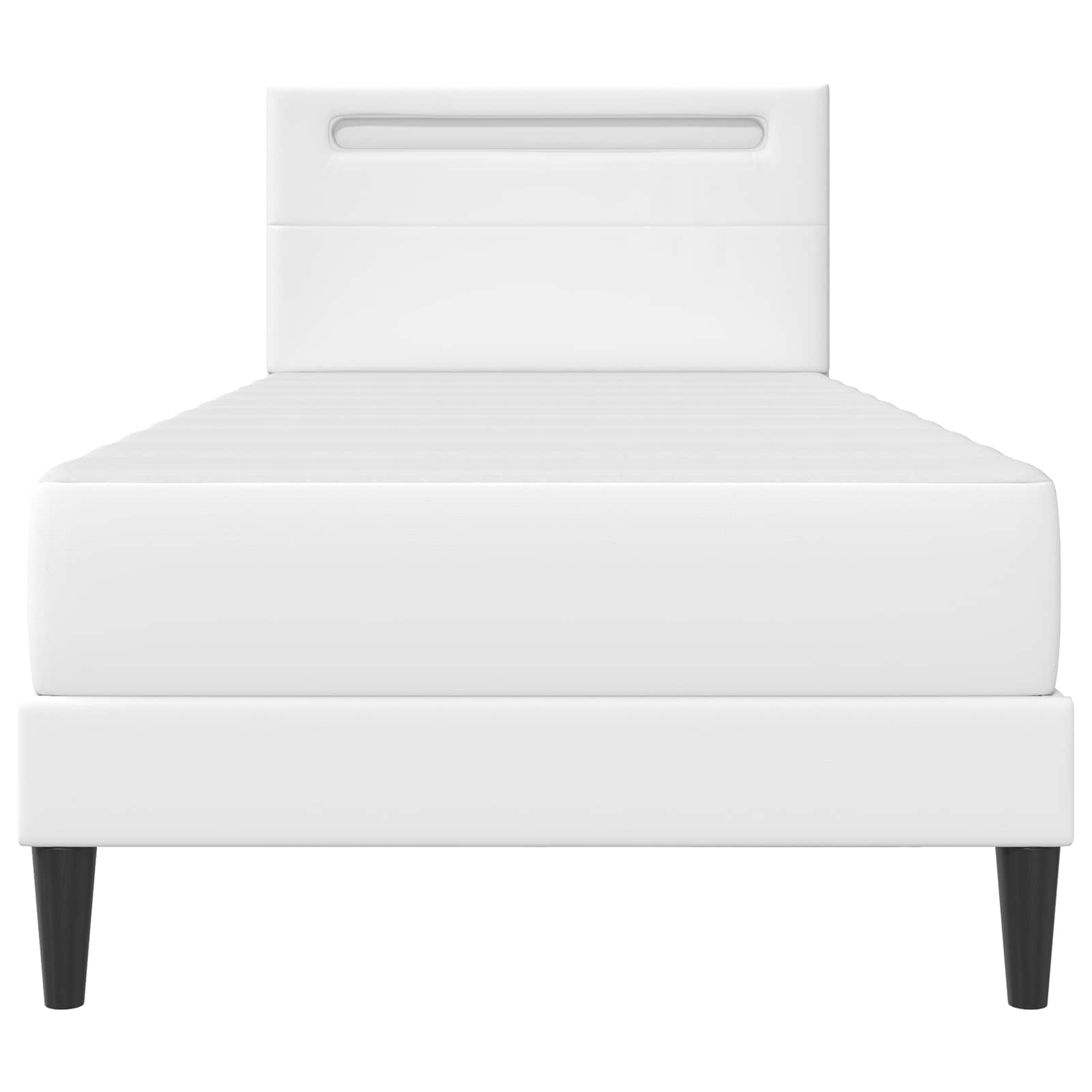 Struttura del letto con testiera Bianco 80 x 200 cm Similpelle | homemem39