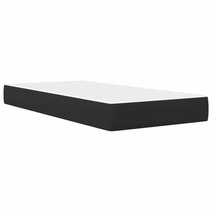 Struttura del letto con strisce LED Nero 90 x 190 cm Similpelle | homemem39