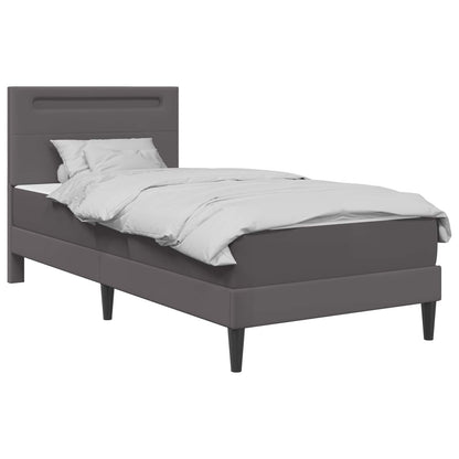 Struttura del letto con testiera Grigio 90 x 200 cm Similpelle | homemem39