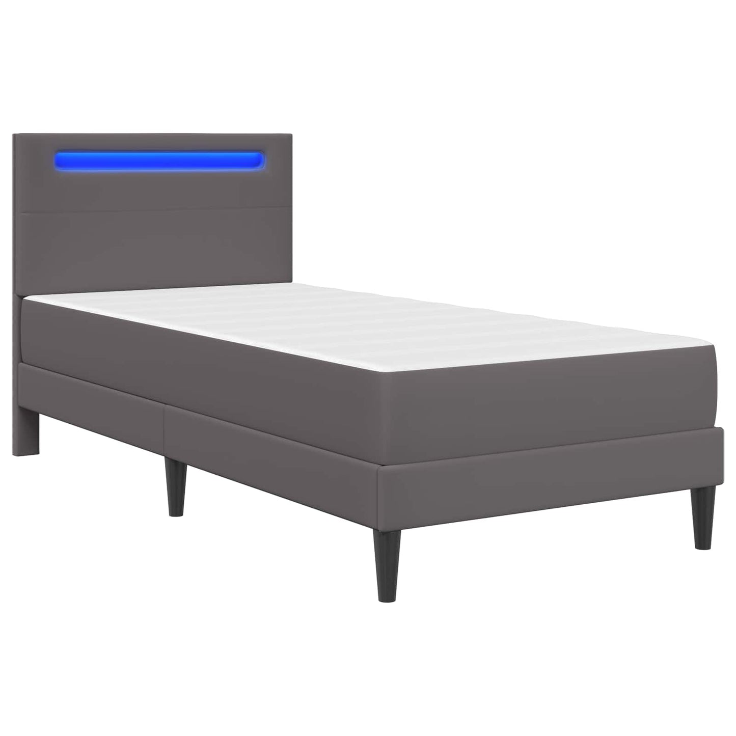 Struttura del letto con testiera Grigio 100 x 200 cm Similpelle | homemem39