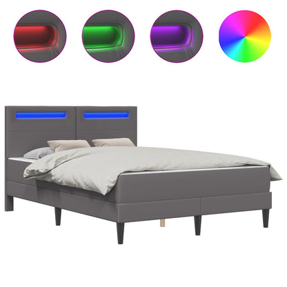 Struttura del letto con testiera Grigio 120 x 200 cm Similpelle | homemem39