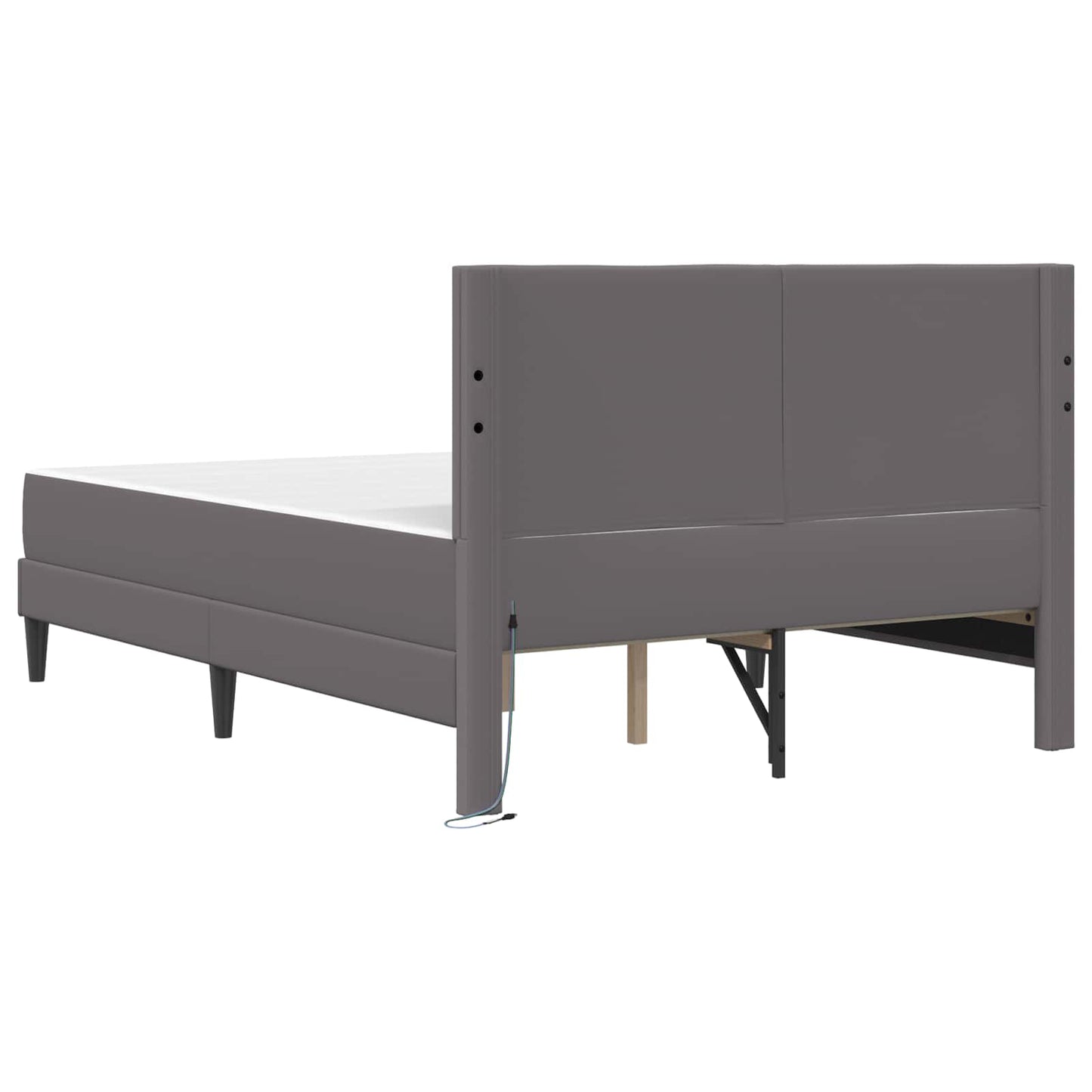 Struttura del letto con testiera Grigio 120 x 200 cm Similpelle | homemem39