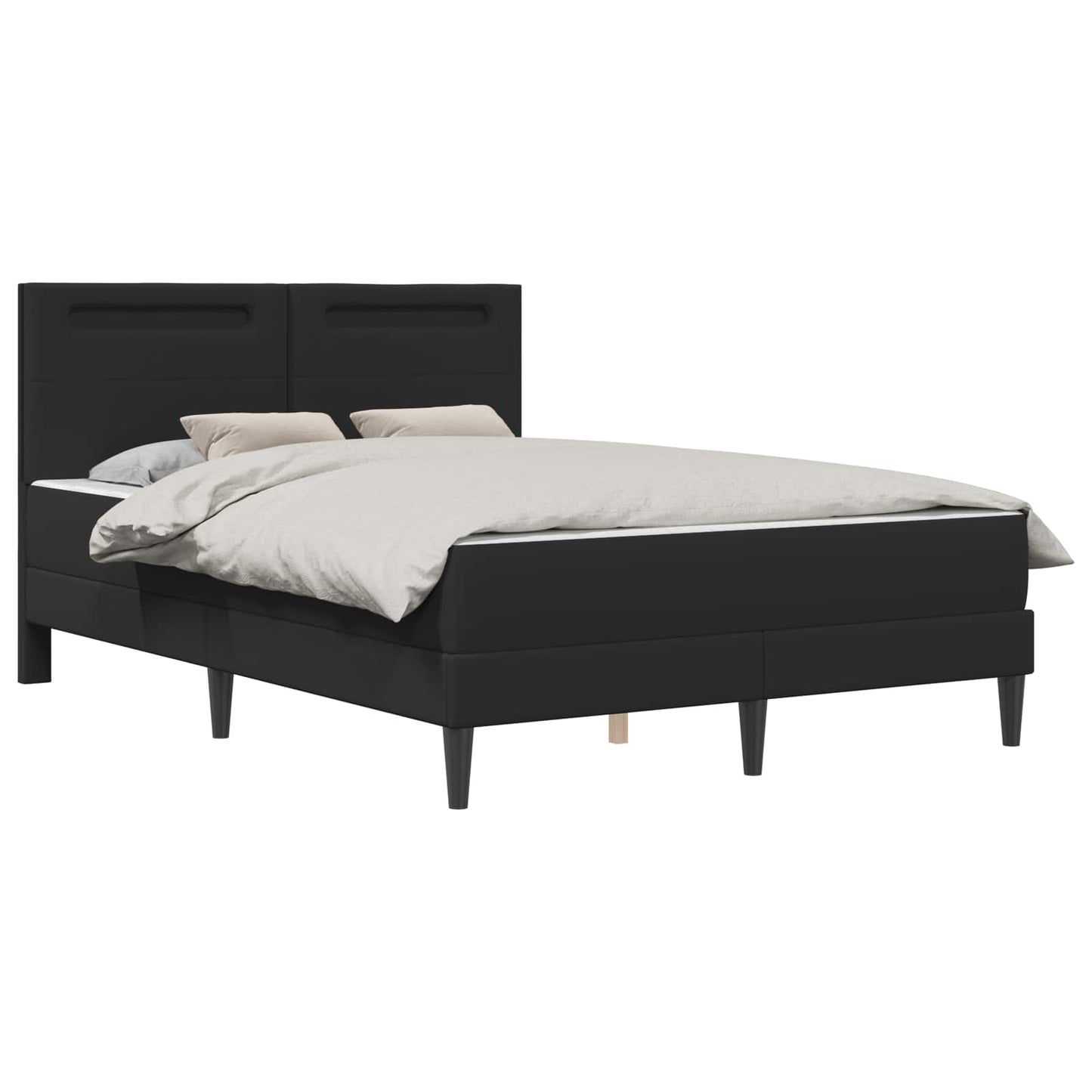 Struttura del letto con testiera Nero 120 x 200 cm Similpelle | homemem39