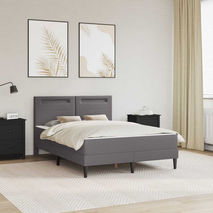 Struttura del letto con testiera Grigio 140 x 190 cm Similpelle | homemem39