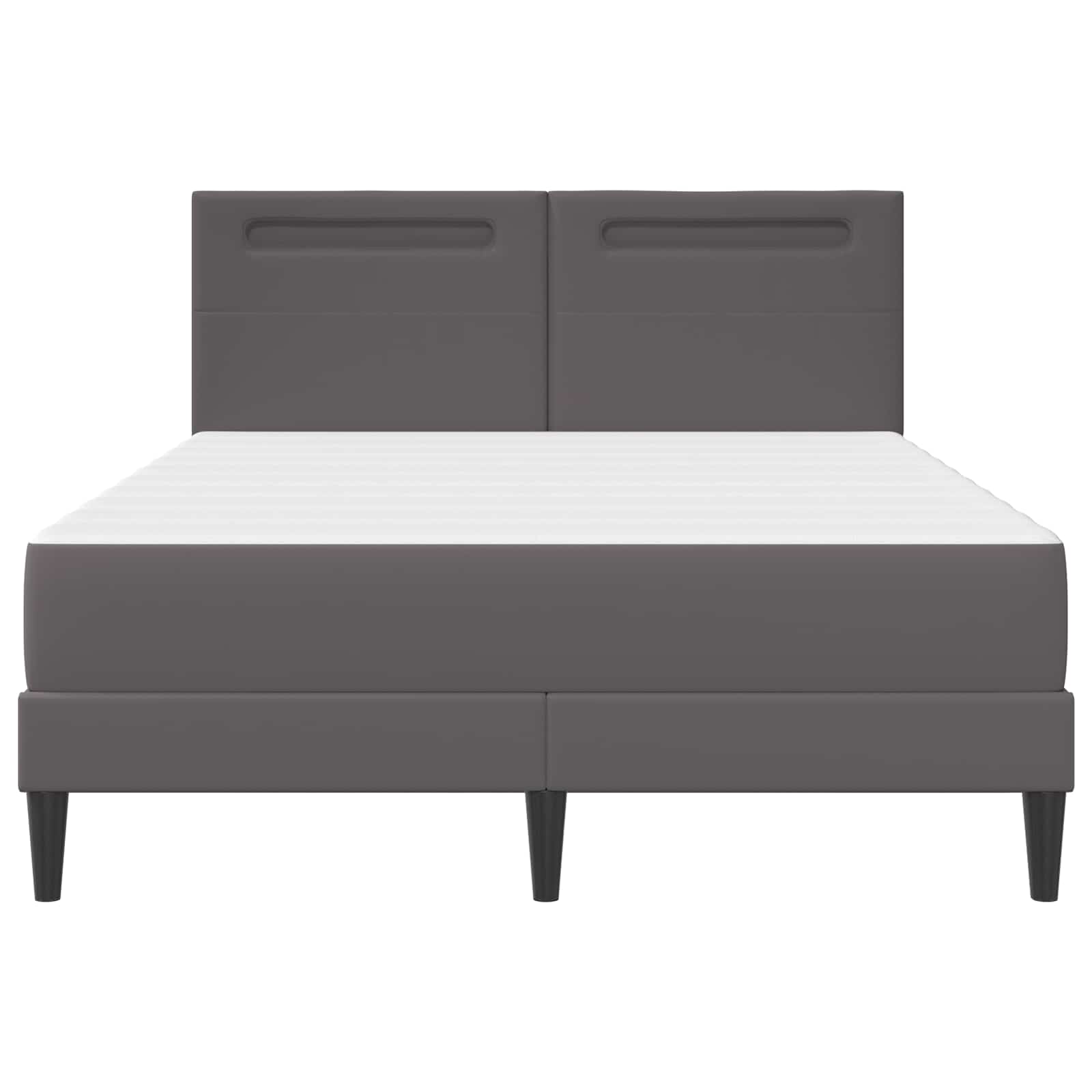Struttura del letto con testiera Grigio 140 x 190 cm Similpelle | homemem39