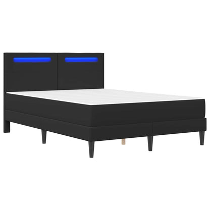 Struttura del letto con testiera Nero 140 x 190 cm Similpelle | homemem39