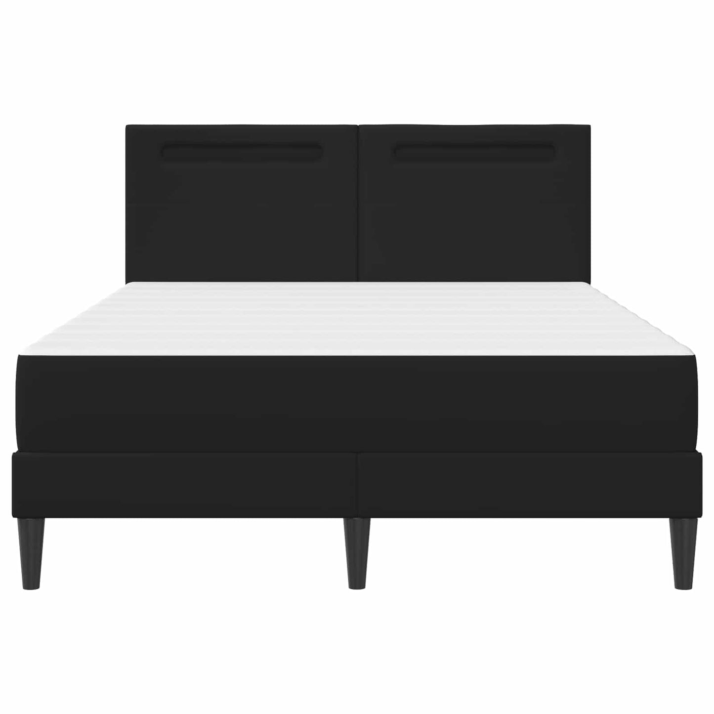 Struttura del letto con testiera Nero 140 x 190 cm Similpelle | homemem39