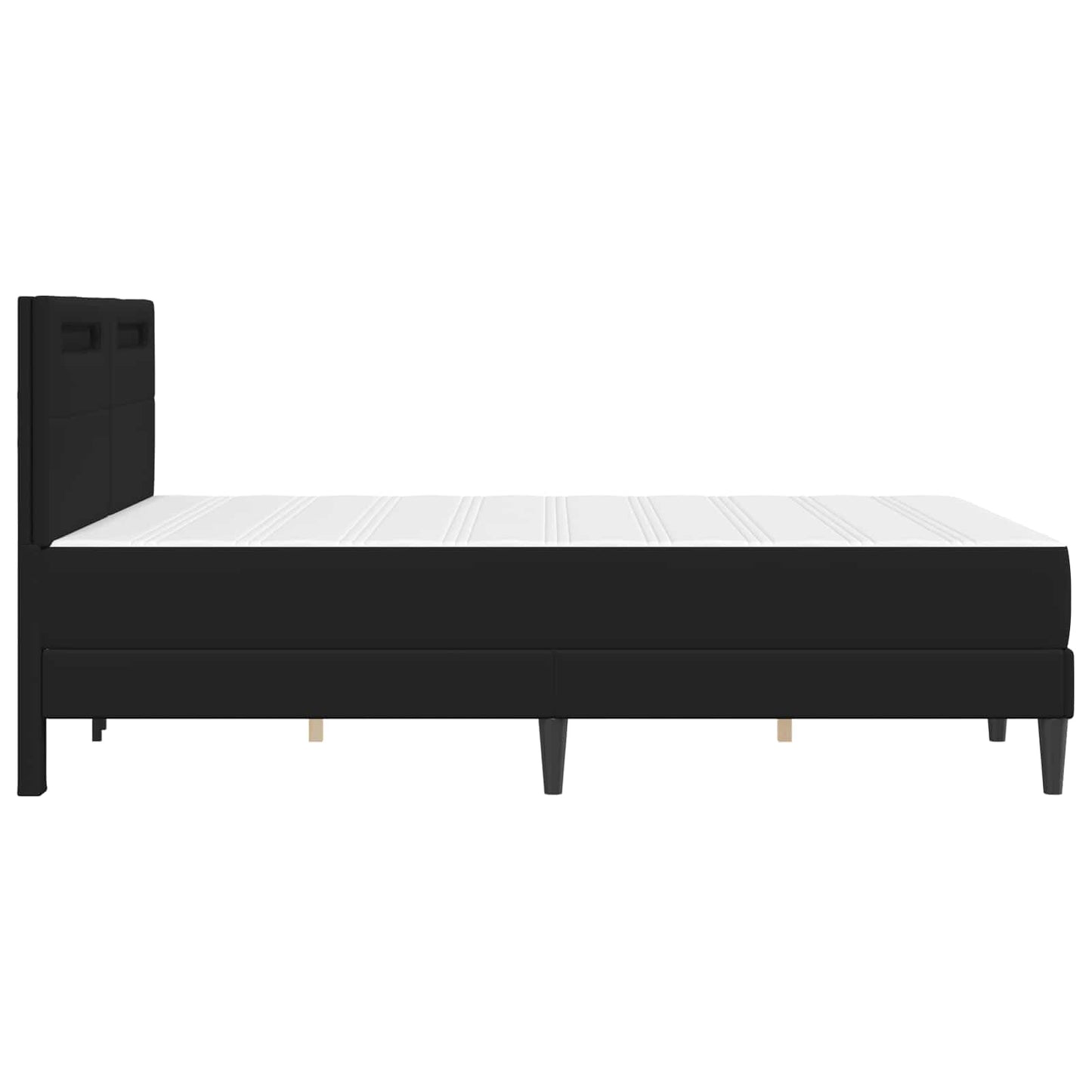 Struttura del letto con testiera Nero 140 x 190 cm Similpelle | homemem39